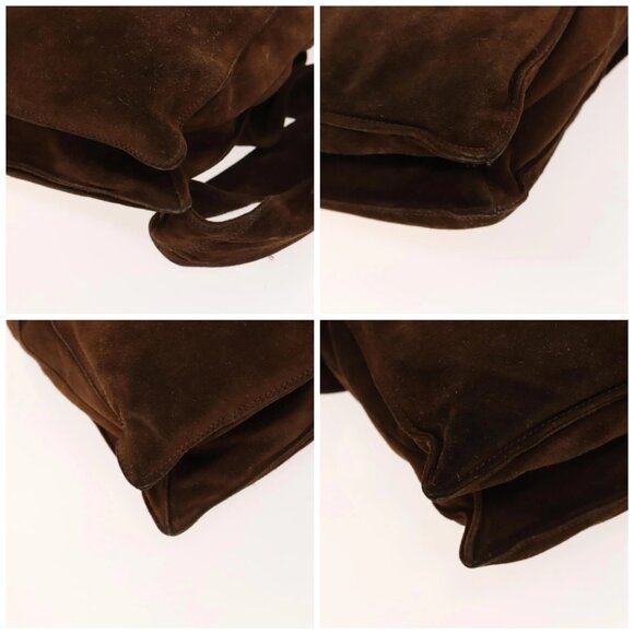 CHANEL Shoulder Bag Suede Brown CC Auth BA4603 - Picture 14 of 16